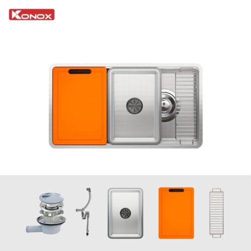 Chậu rửa chén Konox Dekor 7844SU 1 hố chống xước